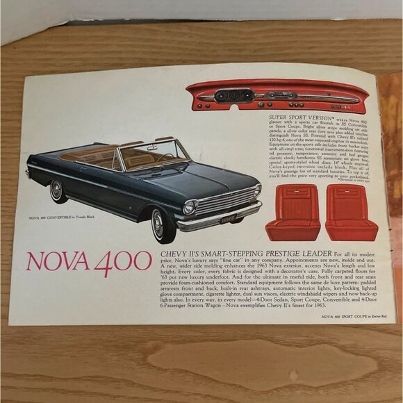 Vtg 1963 Chevy II Chevrolet Brochure Nova Wagons Advertisement 16 Color Pages - Picture 2 of 4